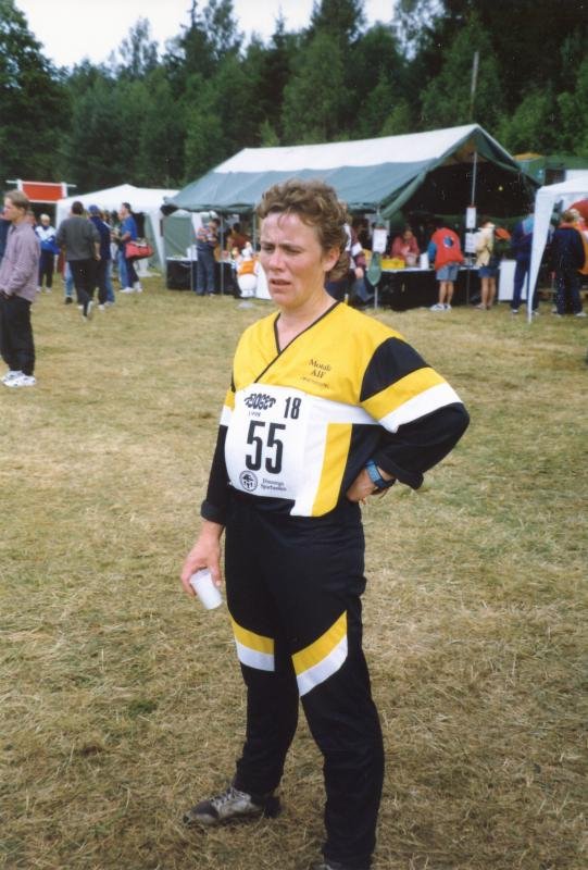 Ingrid Roos efter sträcka 18.