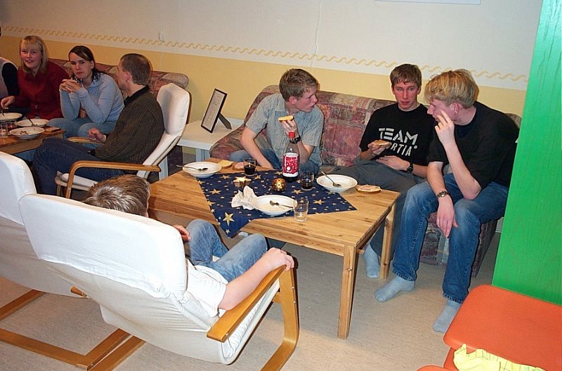 Gröt med skinksmörgås.