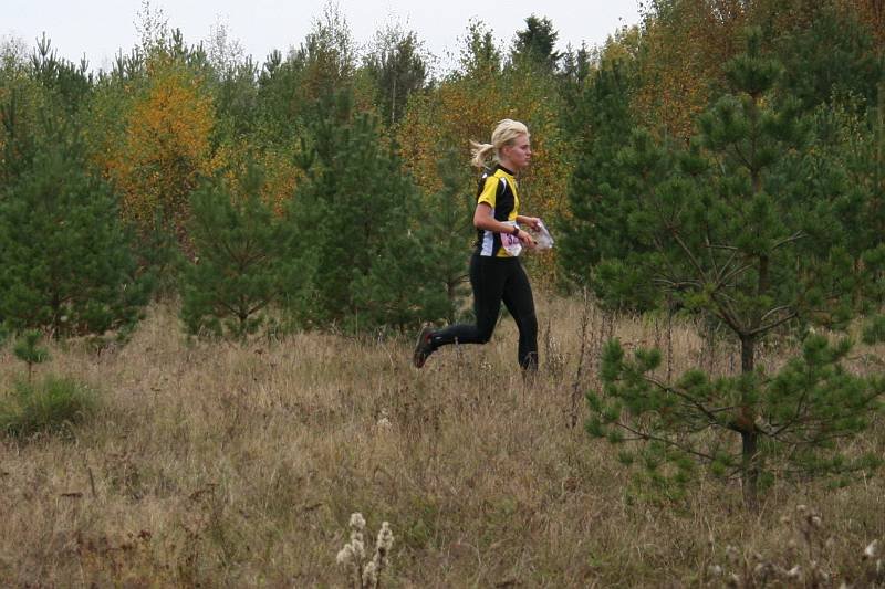Åsa mot första publikkontrollen.