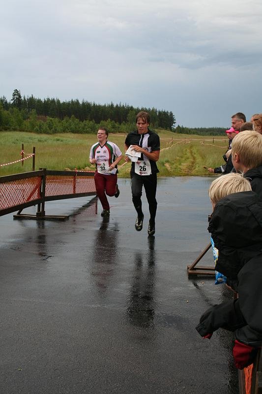 Oskar mot mål på sjätte sträckan.