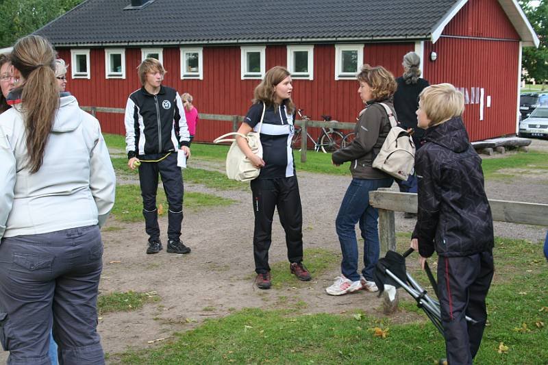 Löparna börjar samlas.