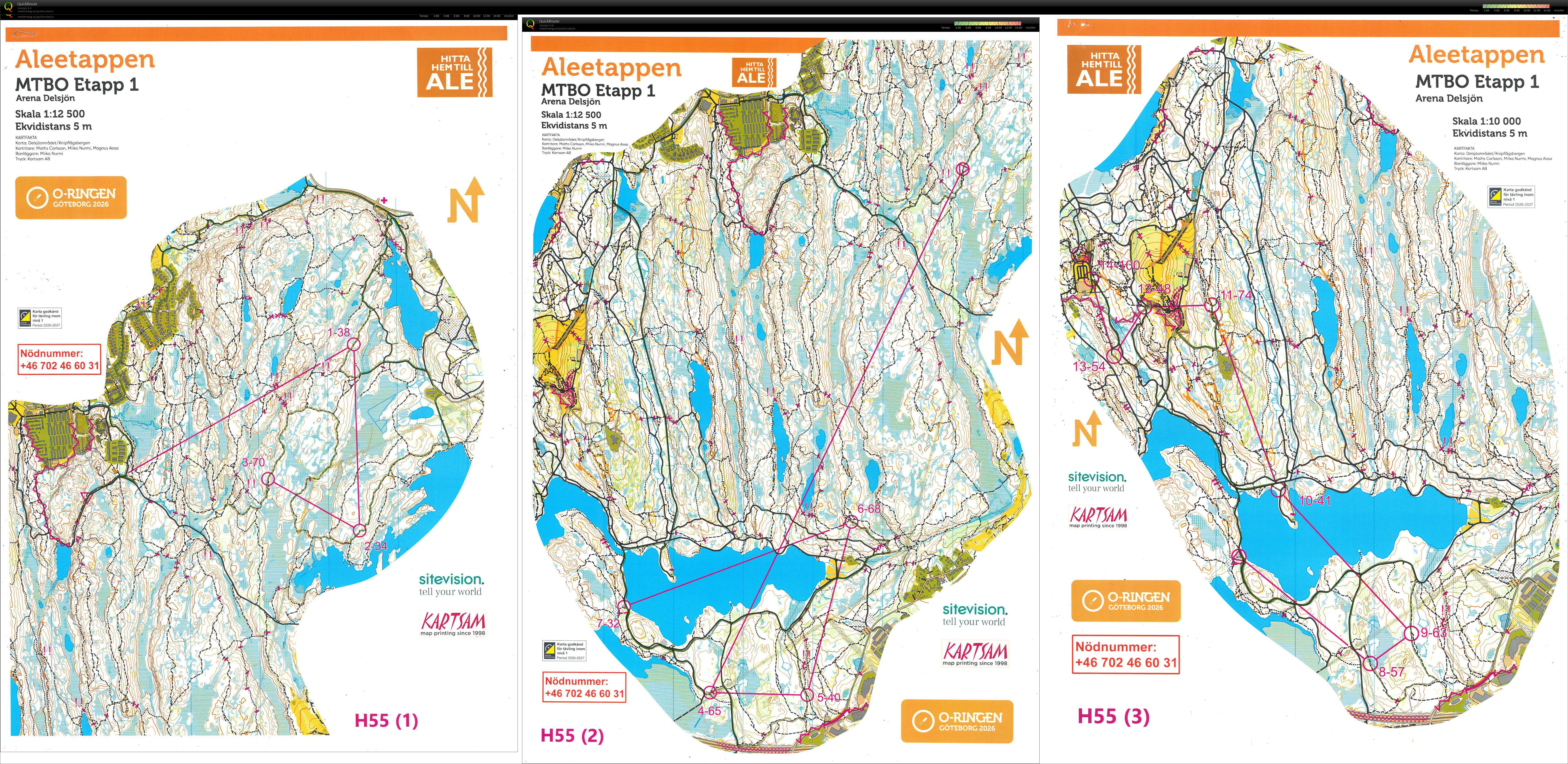 O-ringen etappp 1 Göteborg MTBO (2026-07-20)