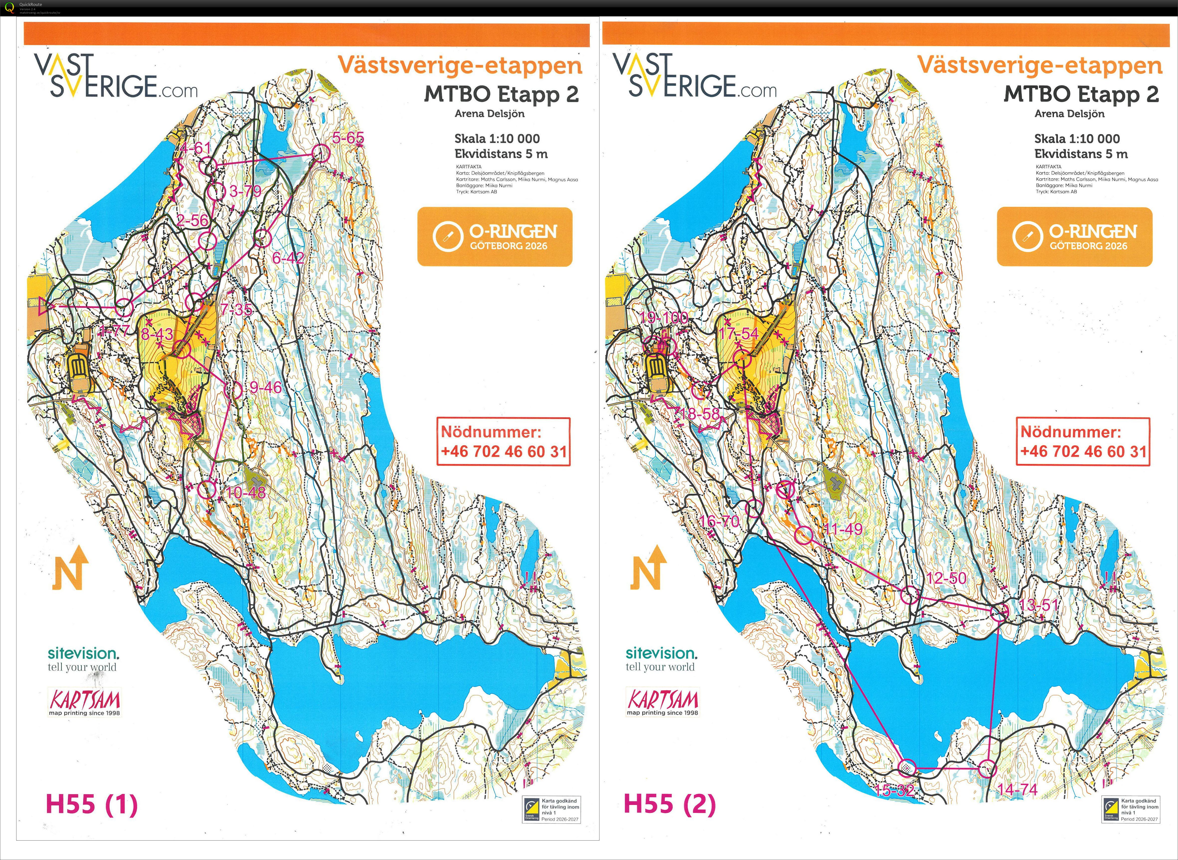 O-ringen etappp 2 Göteborg MTBO (2026-07-21)